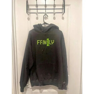 Champion Men's/ Unisex "Family" Hoodie Sweatshirt Authentic Pullover Thick Gray